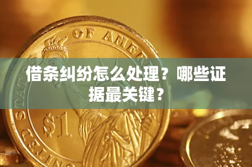 济南借条纠纷怎么处理？哪些证据最关键？