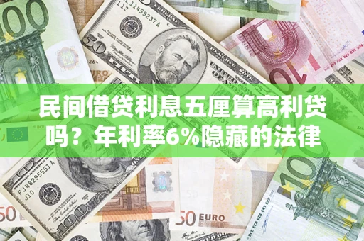 济南民间借贷利息五厘算高利贷吗？年利率6%隐藏的法律风险全解析